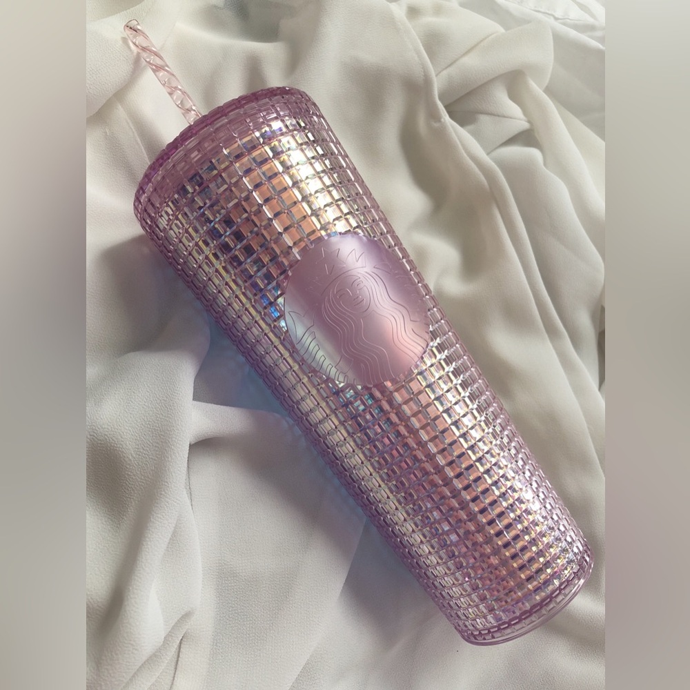 Starbucks Pink Grid Disco Holiday 2020 Cold Cup Tumbler 24oz